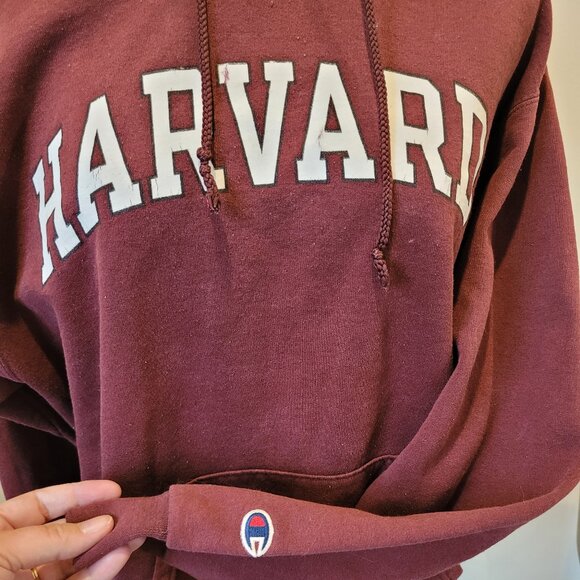 Vintage Harvard Sweatshirt in Burgundy - Picture 2 of 3